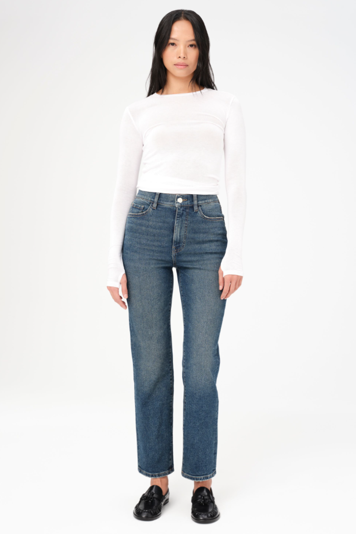 High Rise Straight Denim -ASE