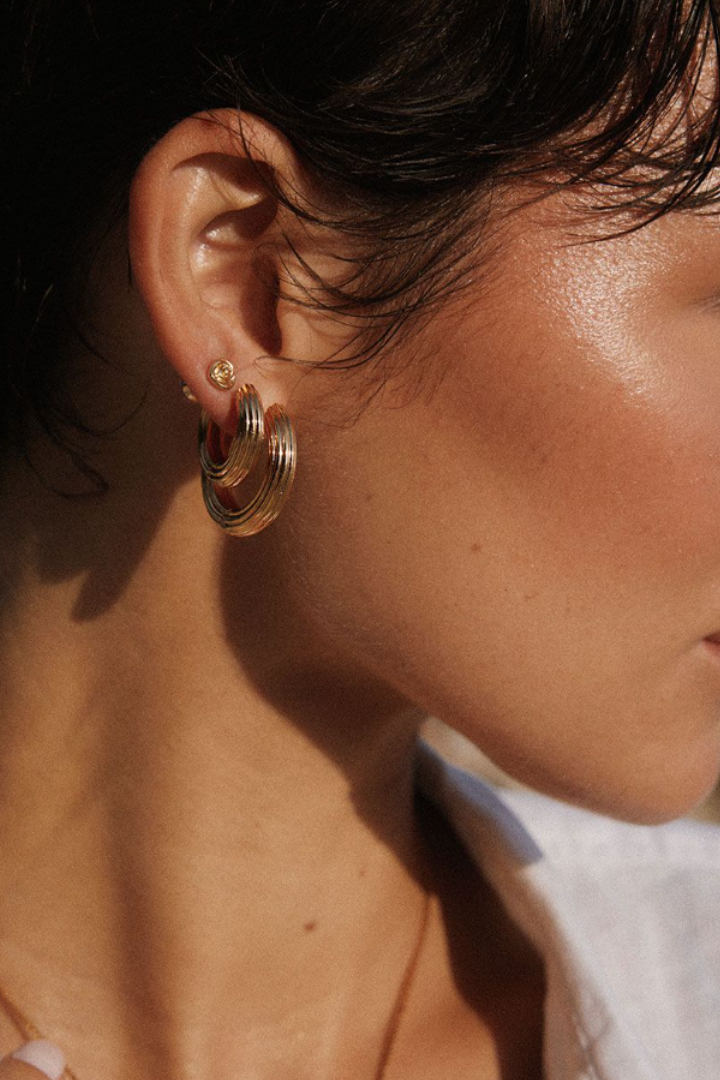 Mini Ridged Amalfi Hoops