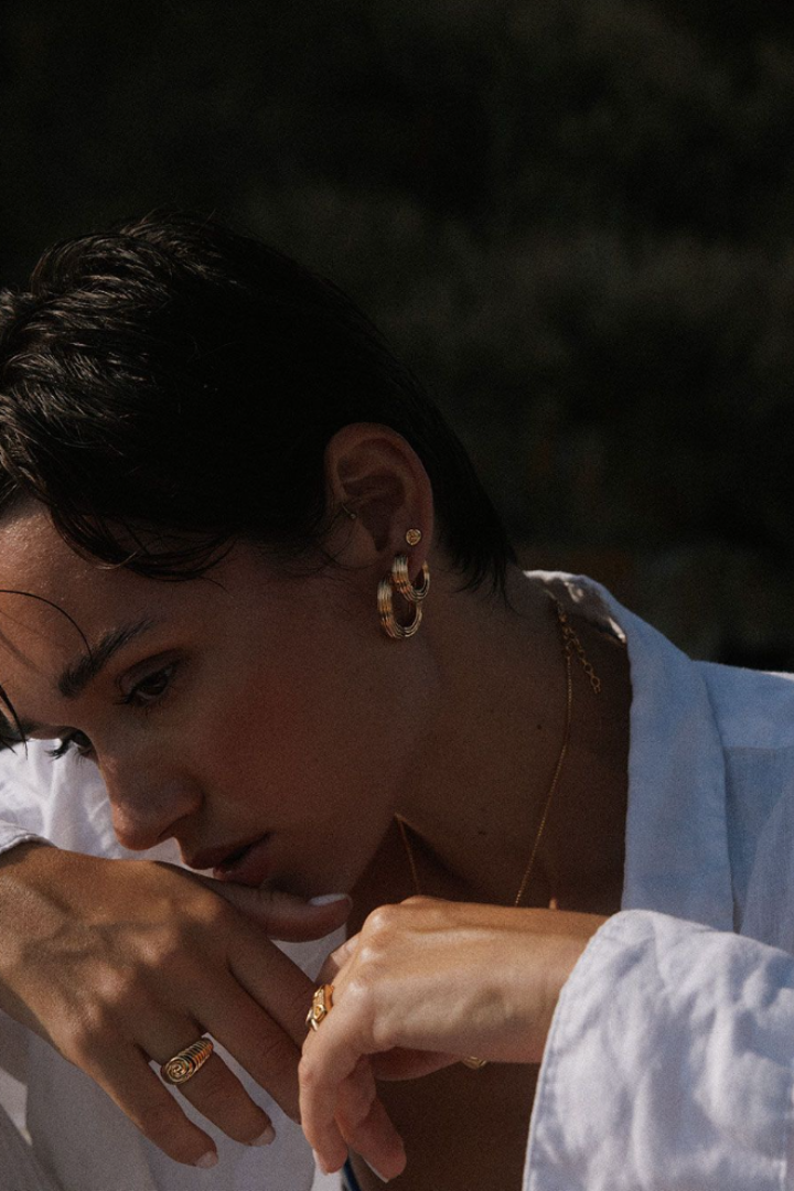 Mini Ridged Amalfi Hoops