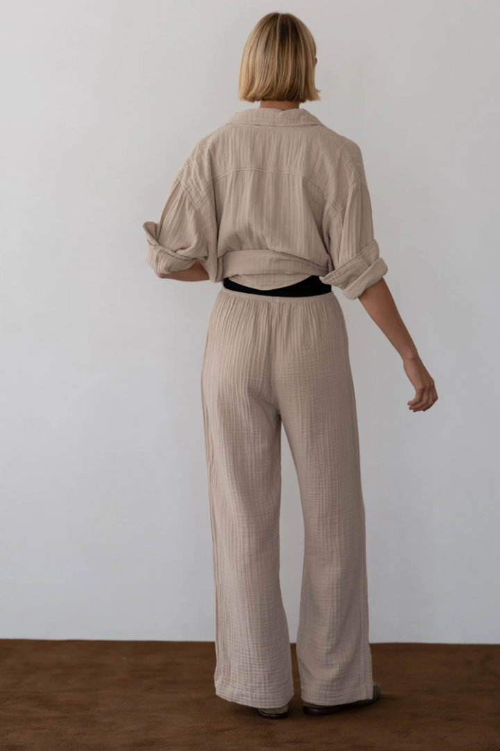 Bubble Crop Simple Pant