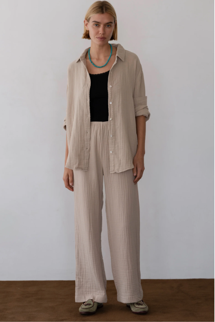 Bubble Crop Simple Pant
