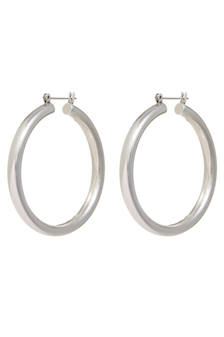 Amalfi Tube Hoop - Silver