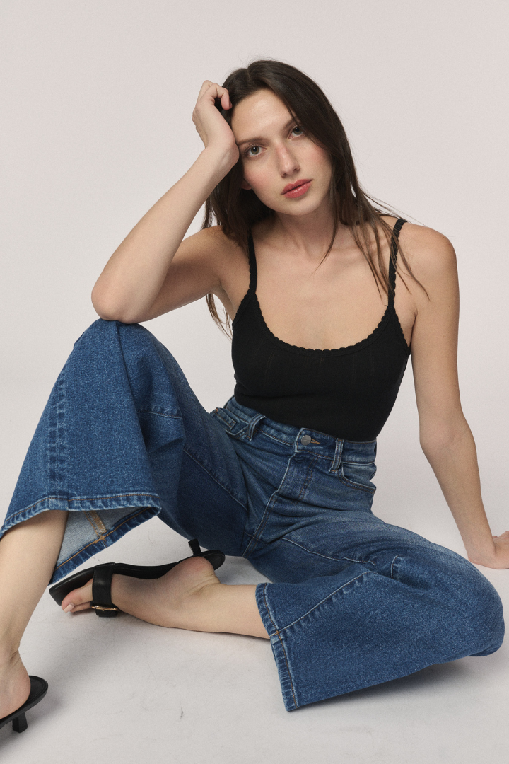 Cropped Wide Leg Denim - ICN