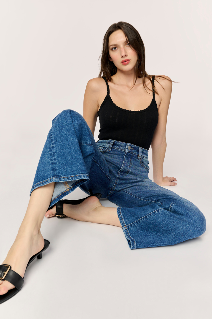 Cropped Wide Leg Denim - ICN