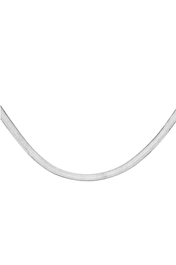 Herringbone Chain - Silver 18" Long