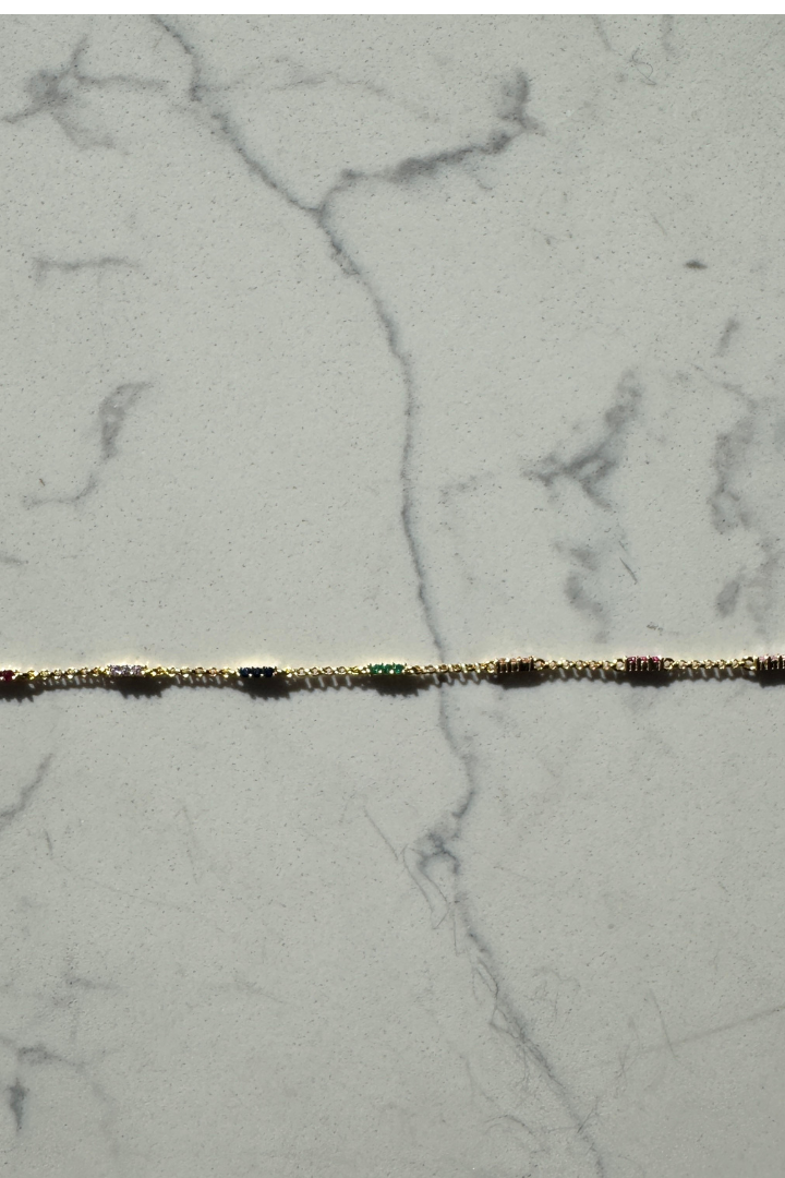 Gold Colourful Anklet