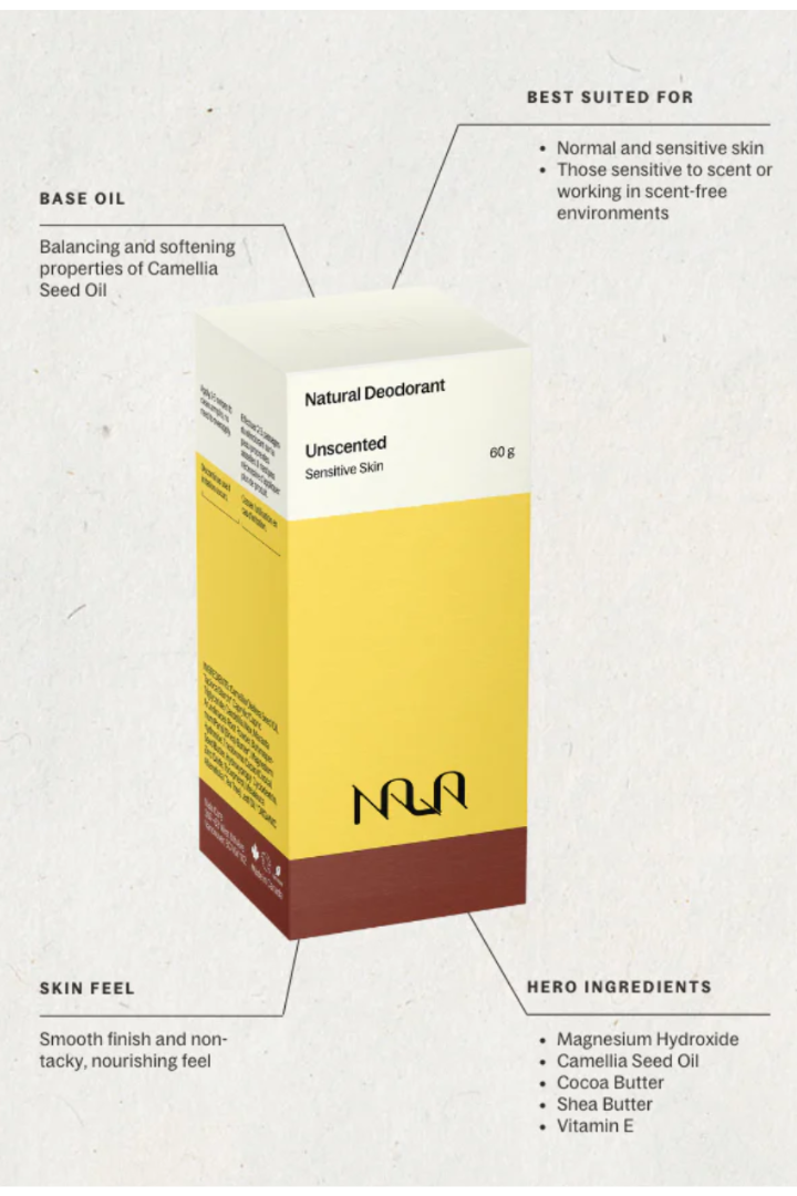 Unscented Natural Deodorant - Sensitive Skin