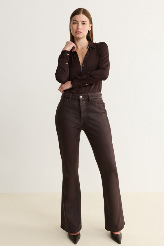 NAO - Coated Bootcut Denim