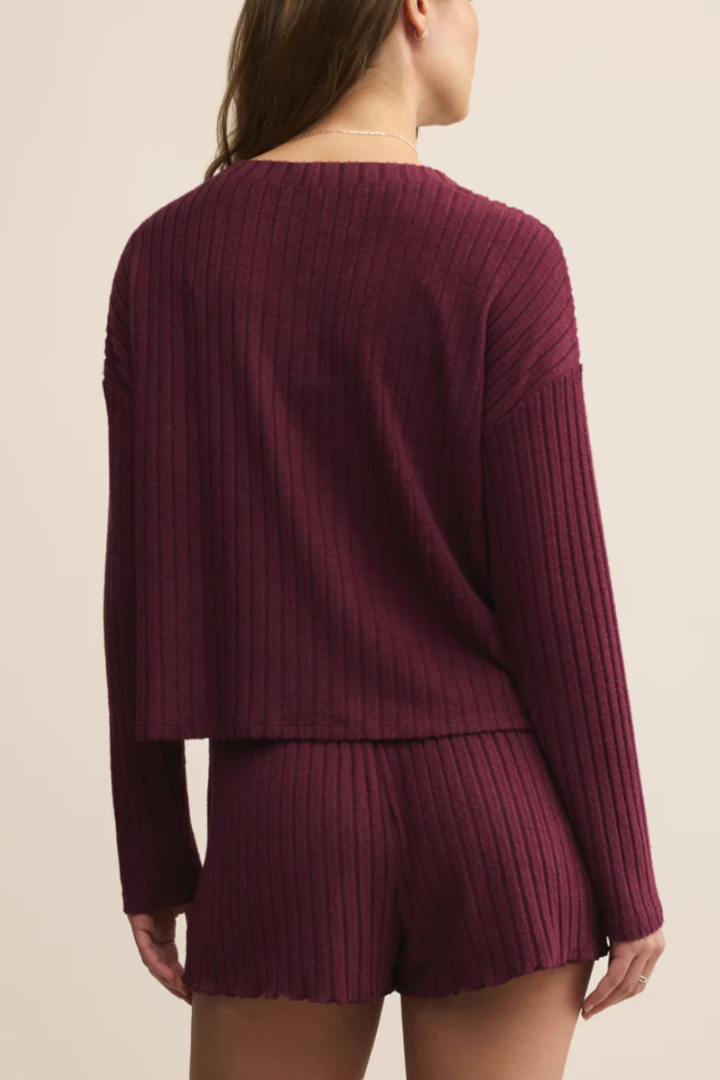 Mara Silky Rib Cardigan