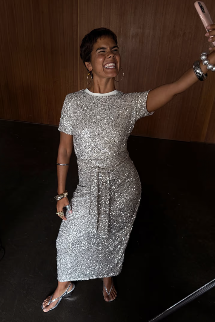Sequin Wrap Skirt