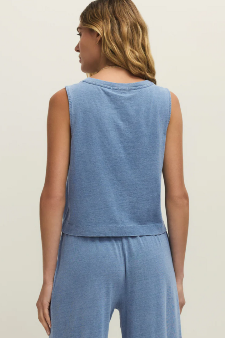 Sloane Vneck Denim Tank