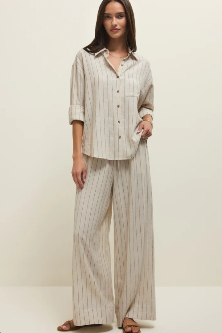 Henri Stripped Linen Pant