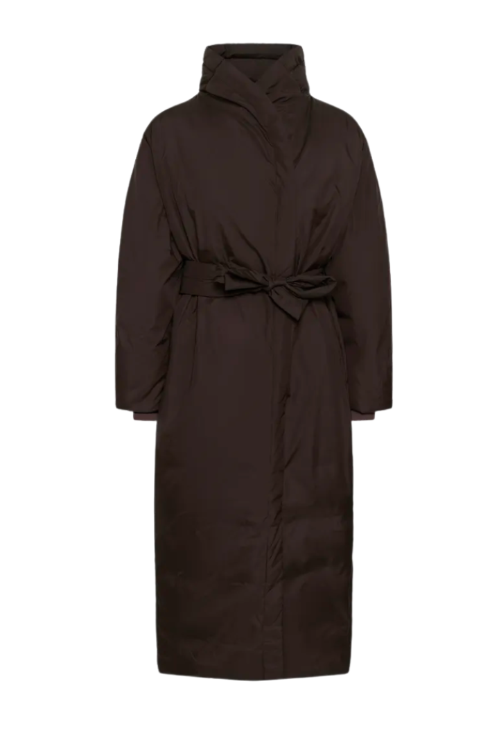 Zinna Cocoon Coat, detail of shape and fabric