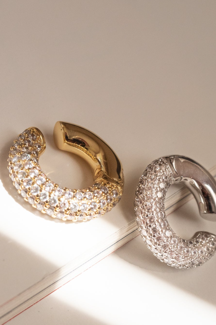 Pave Amalfi Ear Cuff - Gold