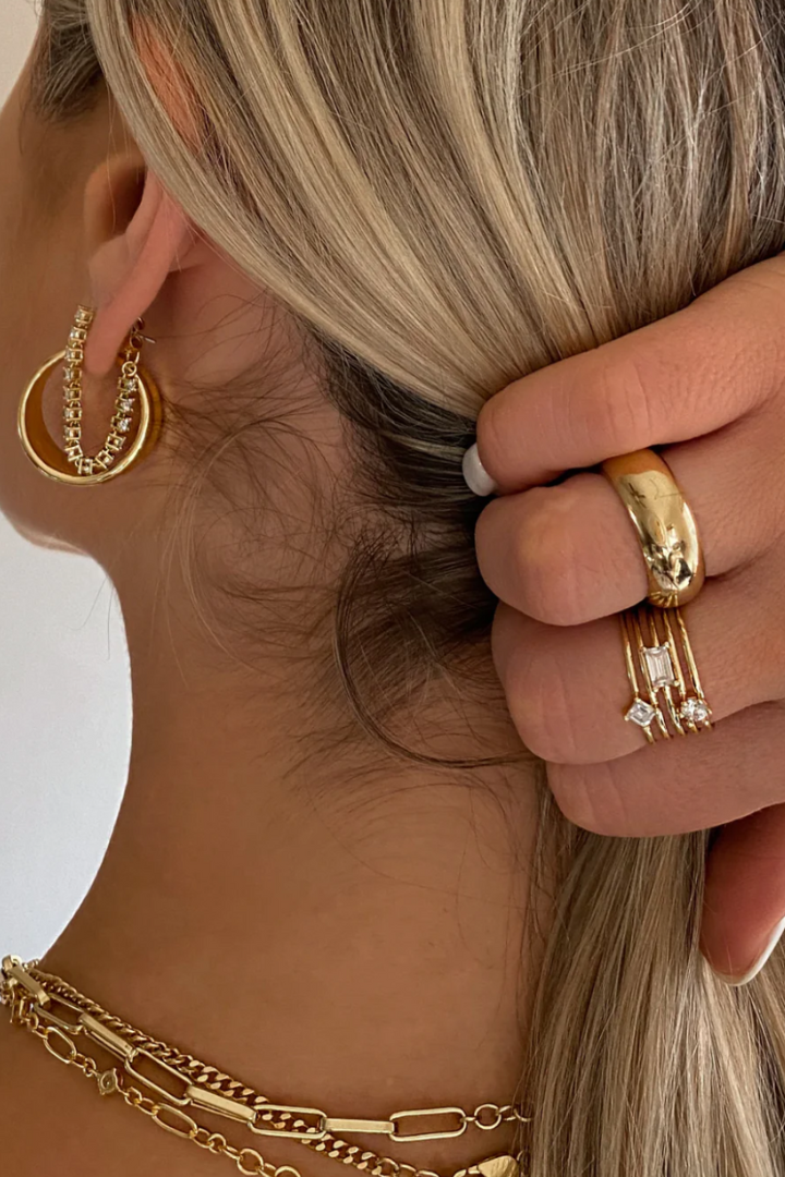 Ballier Chain Studs - Gold