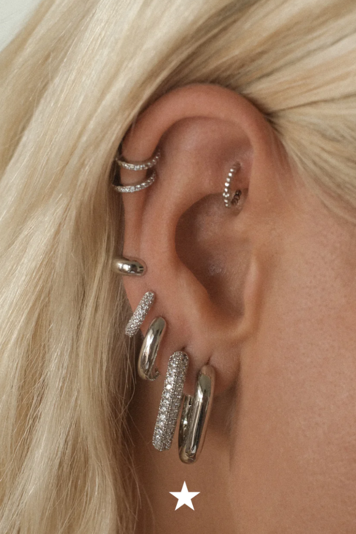 Ballier Chain Studs - Silver