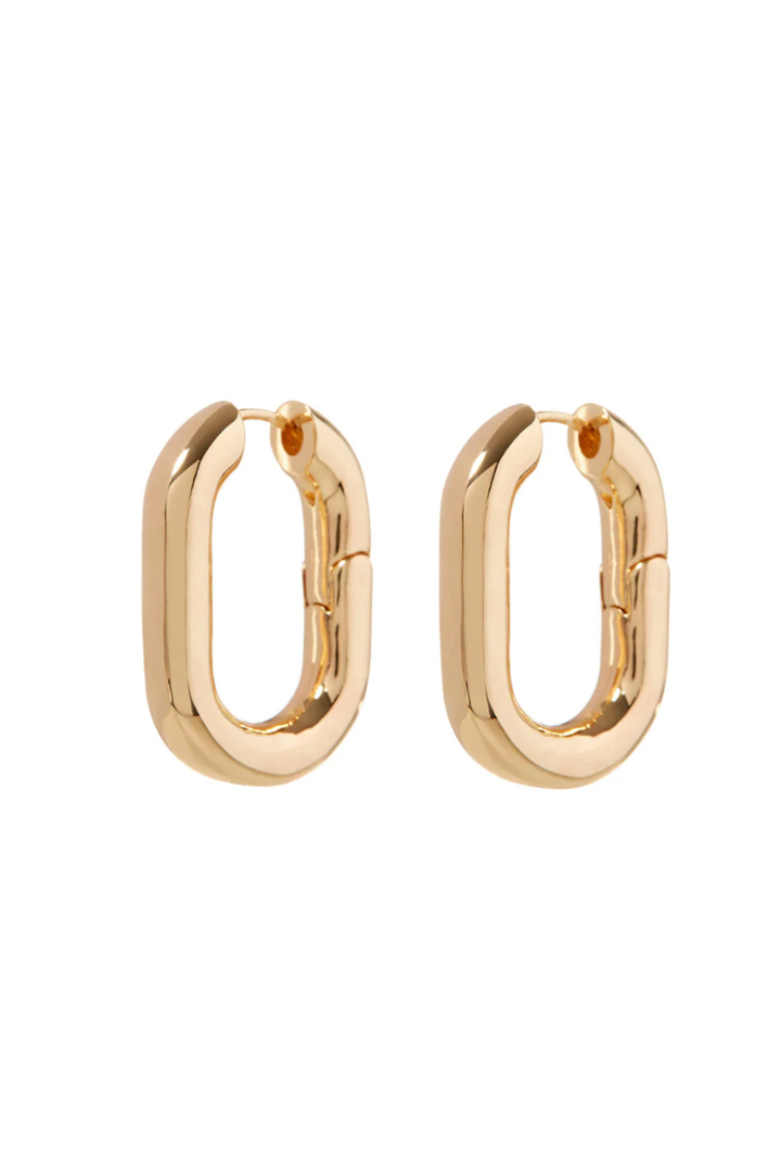 XL Chain Hoops - Gold