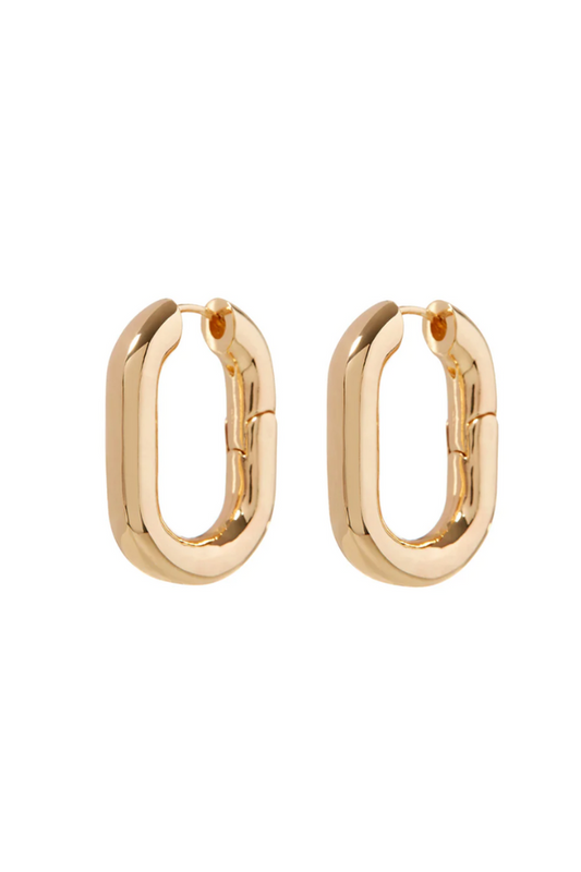 XL Chain Hoops - Gold