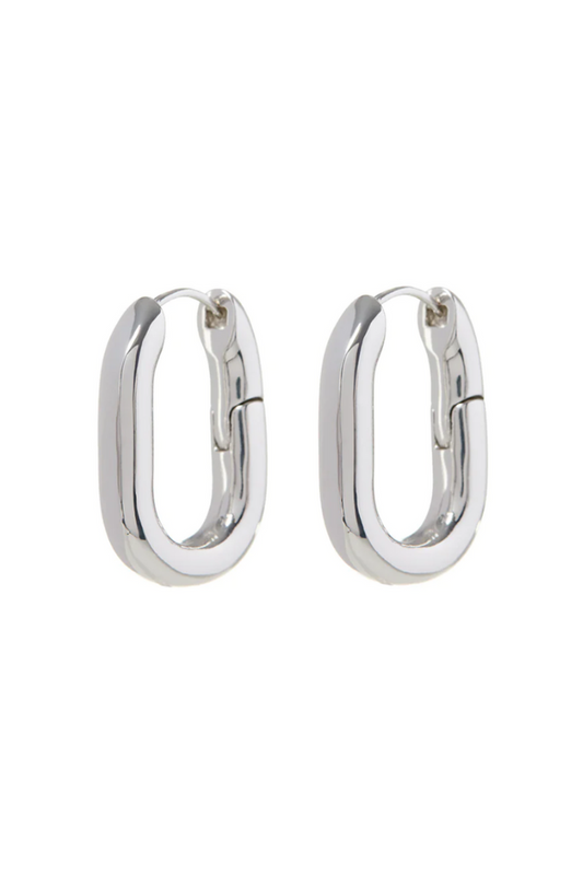 XL Chain Hoops - Silver
