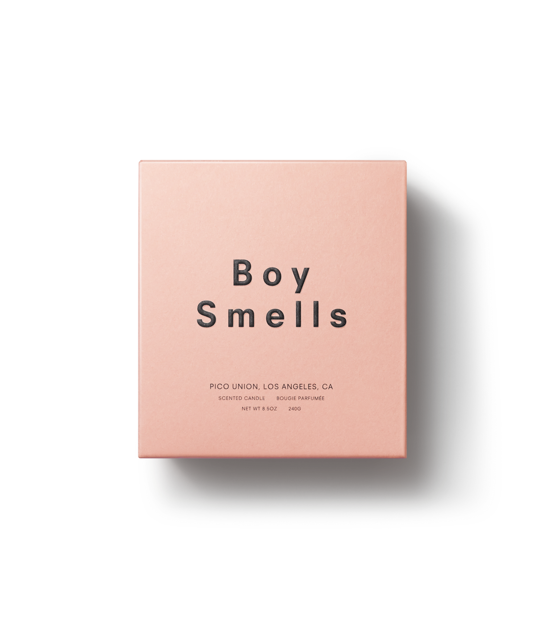 boy smells candle pink black clean candle coconut wax beeswax