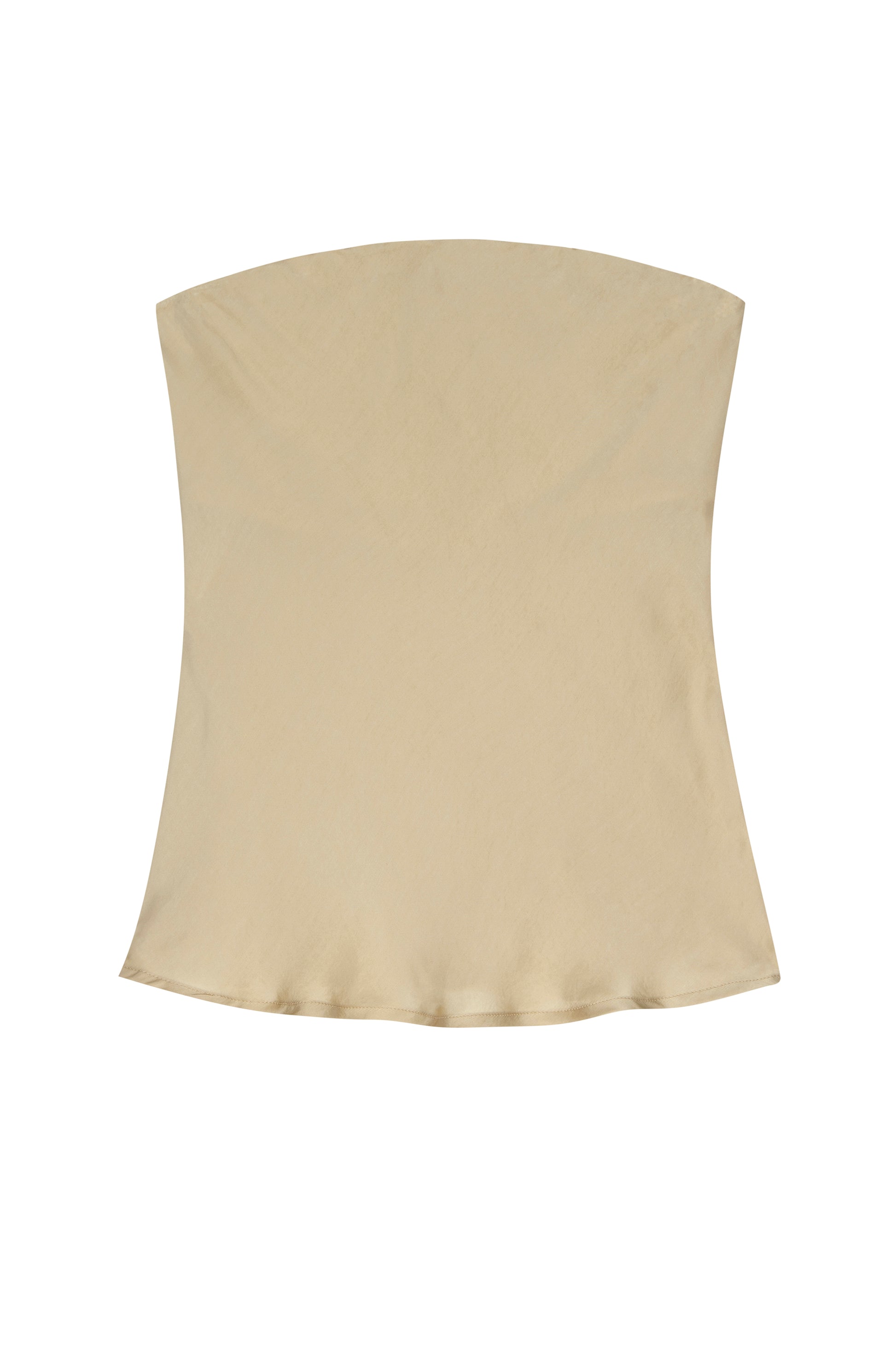 silk tube top sand beige