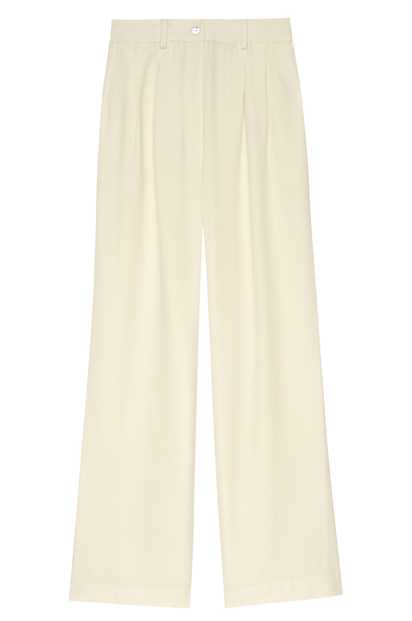 donni pleated cream  trouser light summer lyocell