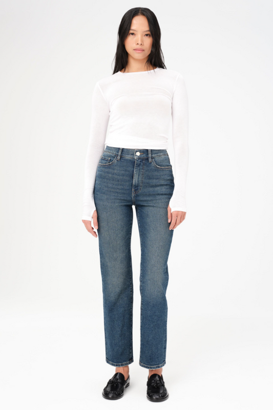 High Rise Straight Denim -ASE