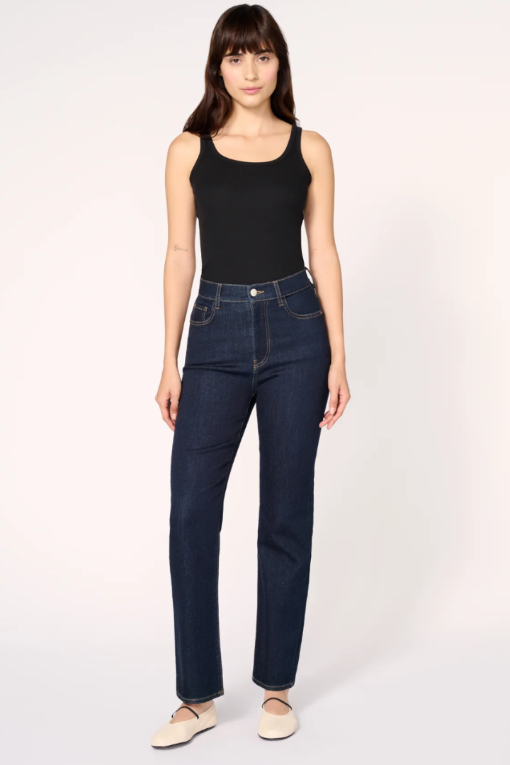 High Rise Straight Denim -ASE