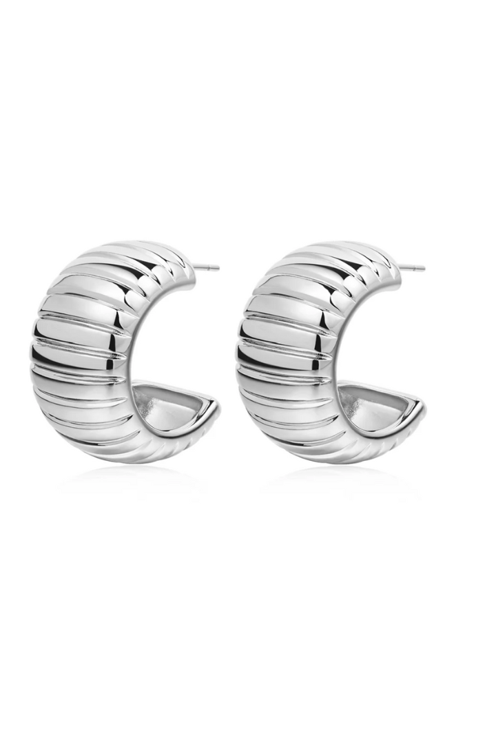 Remy Ridge Hoops - Silver