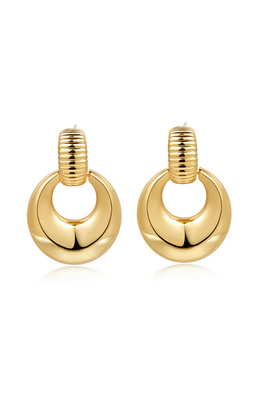 Remy Doorknocker Earrings - Gold