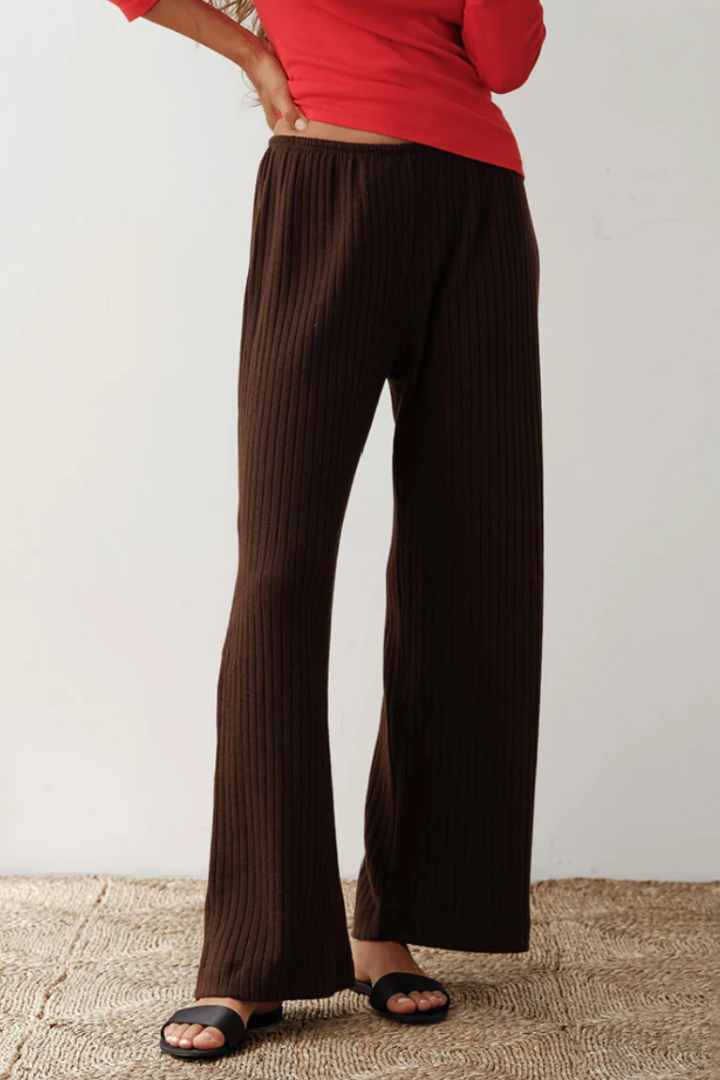 Sweater Rib Simple Pant