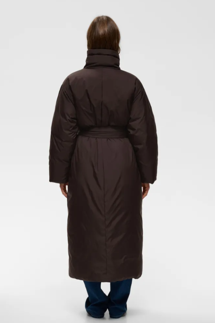 InWear Zinna Cocoon Coat — oversized cocoon coat in brown, view 5