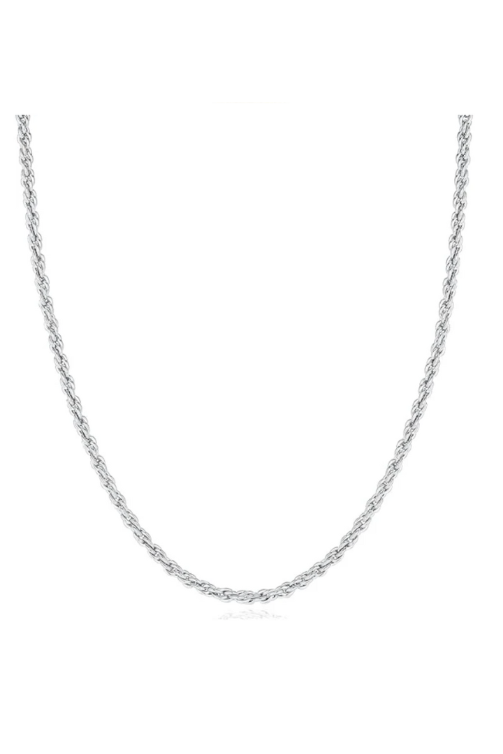 Rope Chain - Silver 18" Long