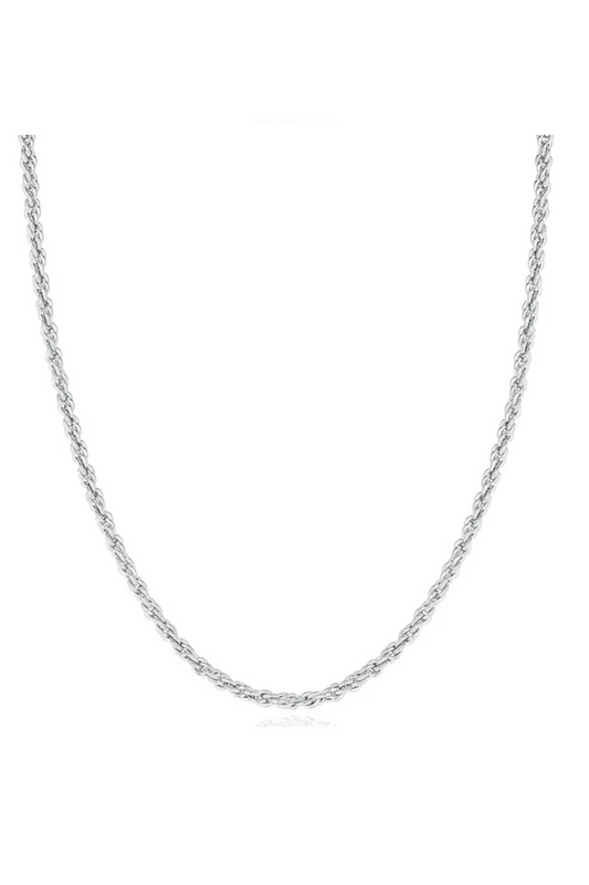 Rope Chain - Silver 16" Long