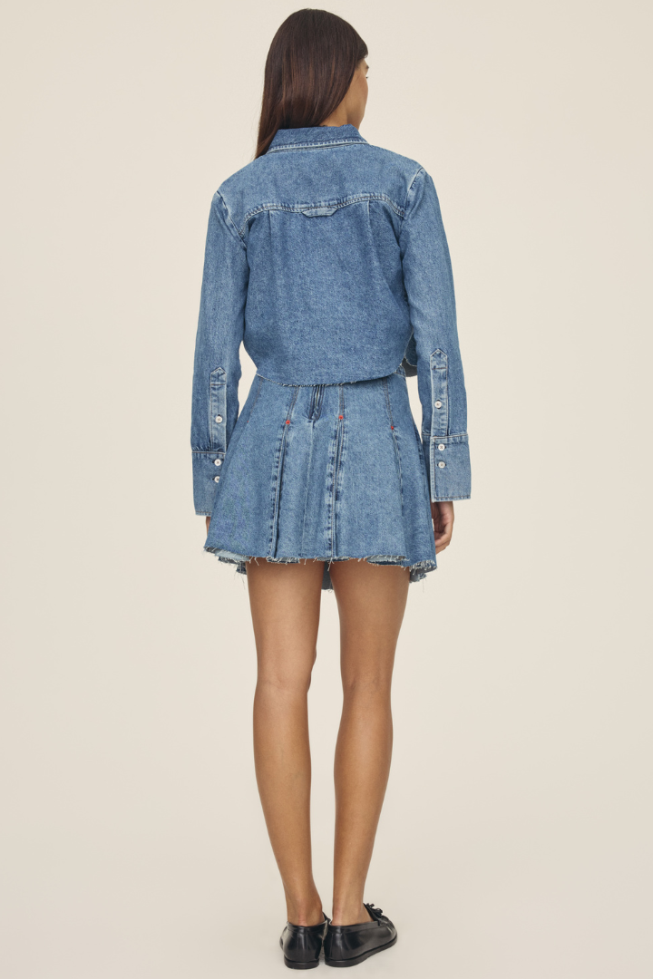 Cropped Denim Shirt