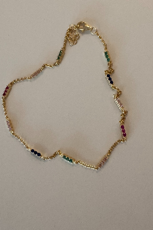 Gold Colourful Anklet