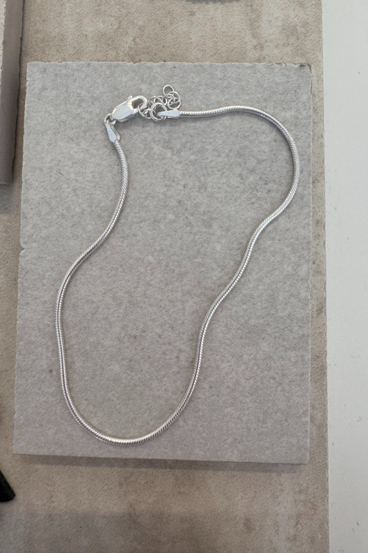 Snake Anklet - Sterling Silver