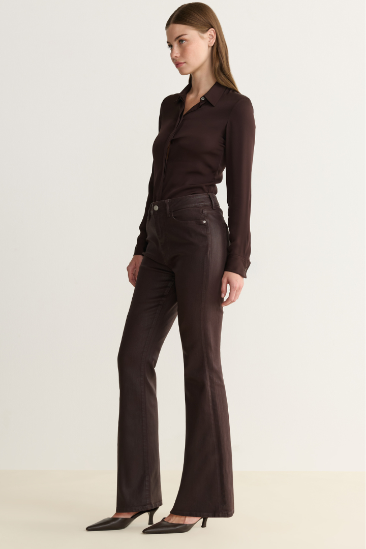 NAO - Coated Bootcut Denim