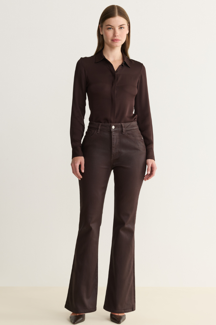 NAO - Coated Bootcut Denim