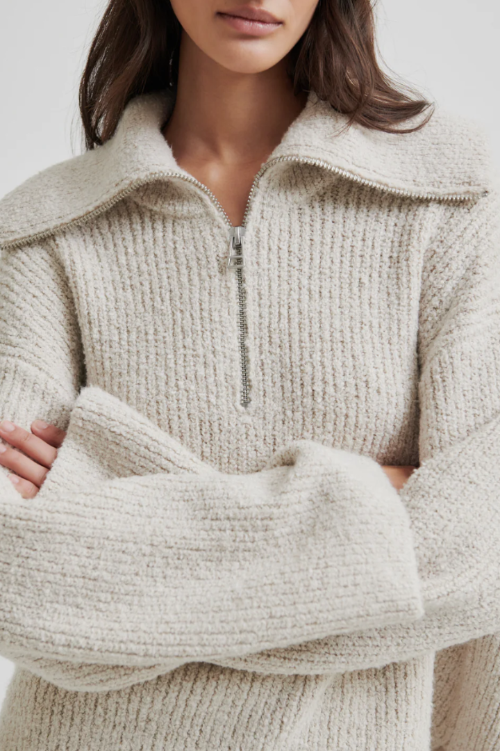Gerada Knit Zip Collar Sweater