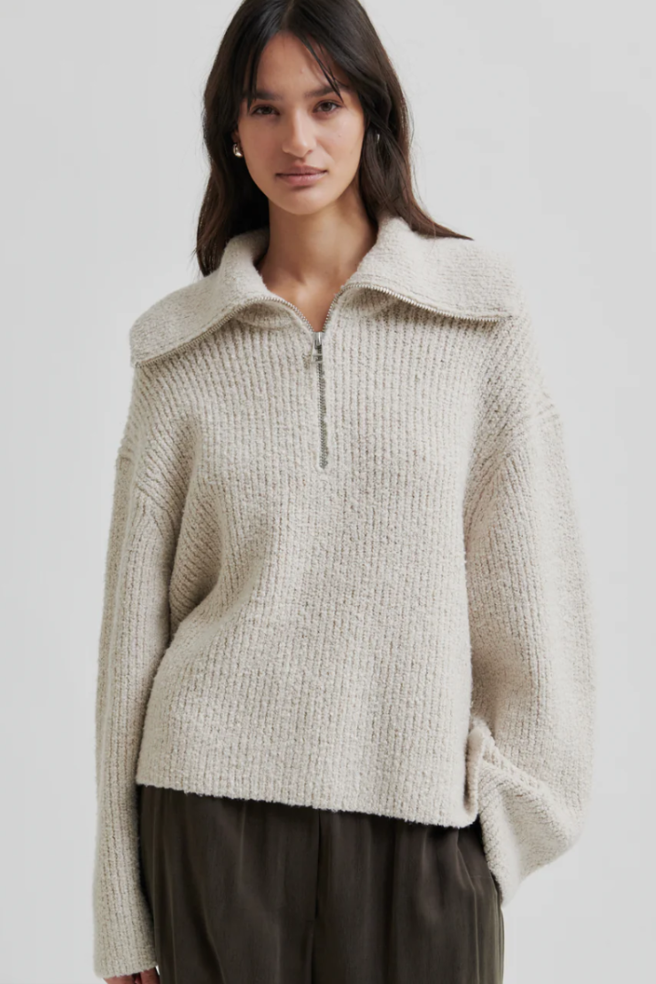 Gerada Knit Zip Collar Sweater