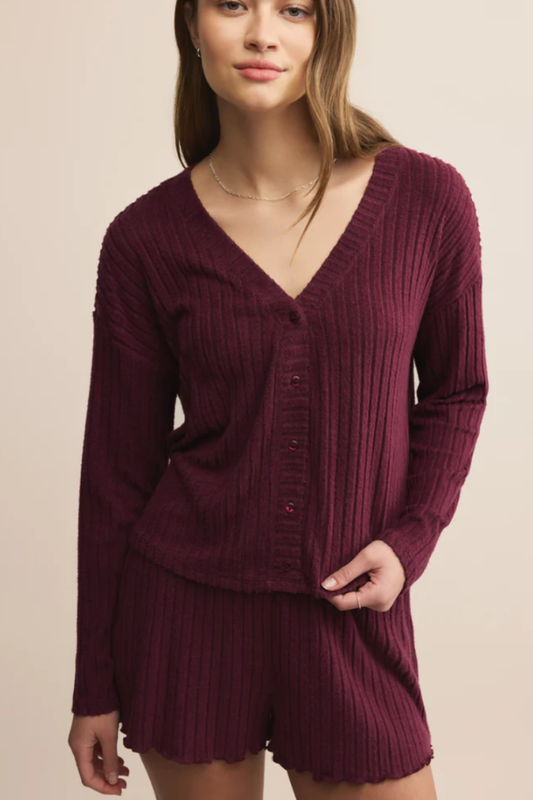 Mara Silky Rib Cardigan