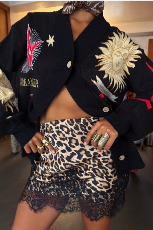 Leopard Lace Skirt