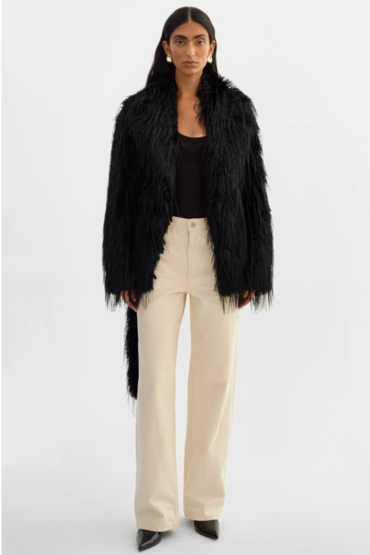 Isla Faux Fur Belted Jacket