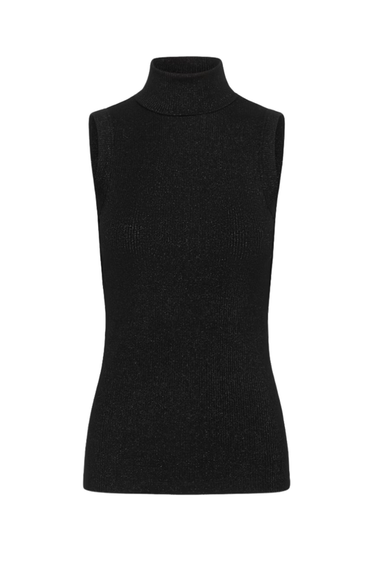 Dagna Glitter Sleeveless Turtleneck