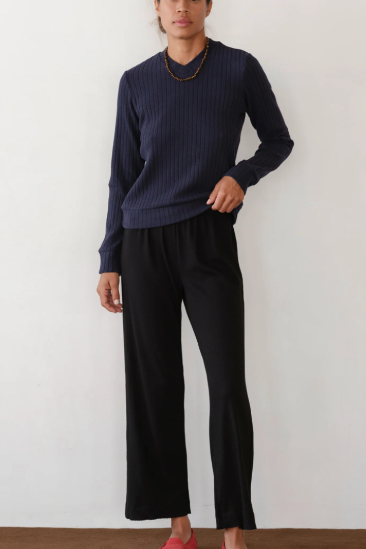 The Baby Rib Scallop Pant