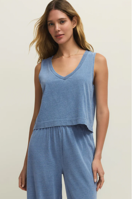 Sloane Vneck Denim Tank