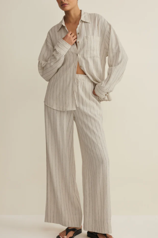 Henri Stripped Linen Pant