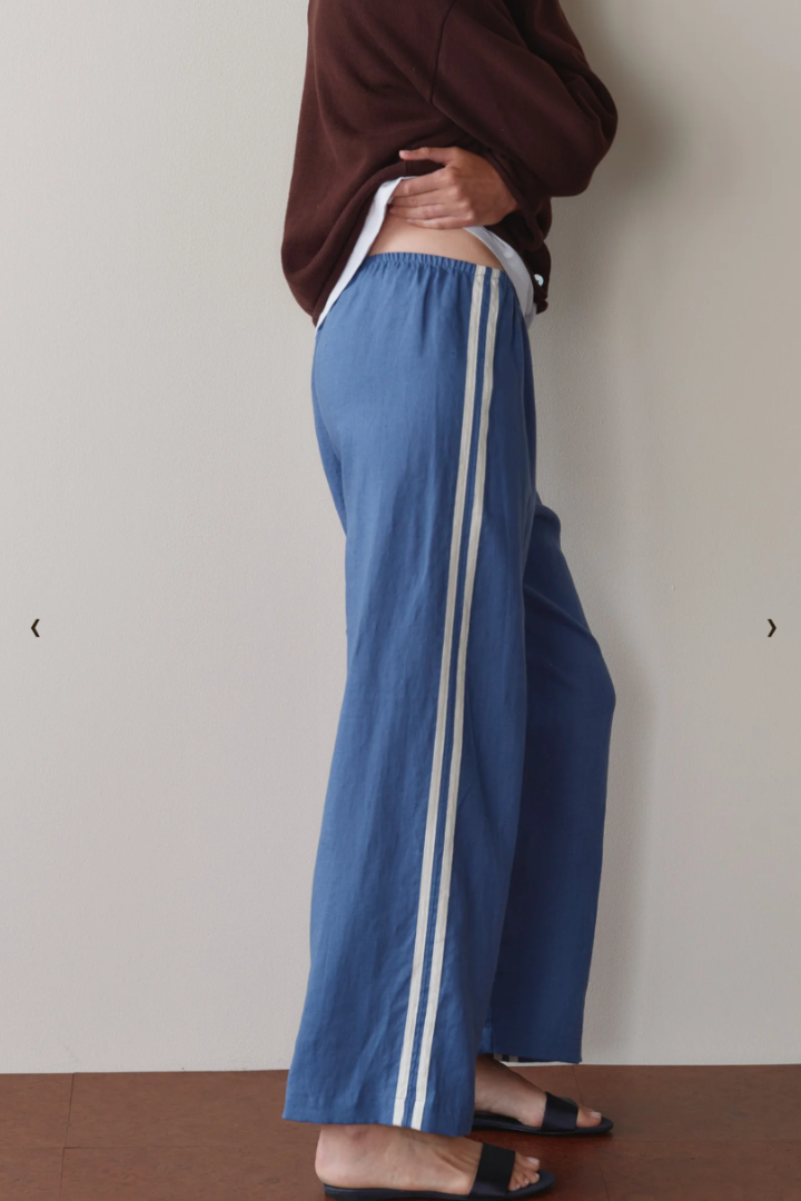 Linen Crop Stripe Pant