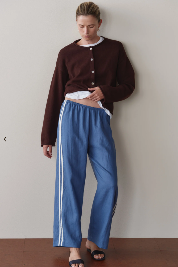 Linen Crop Stripe Pant